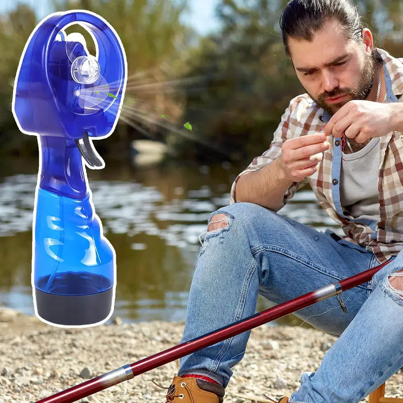 Portable Mist Fan with 300ml Water Tank Handheld Cooling Fan for Travel & Outdoors