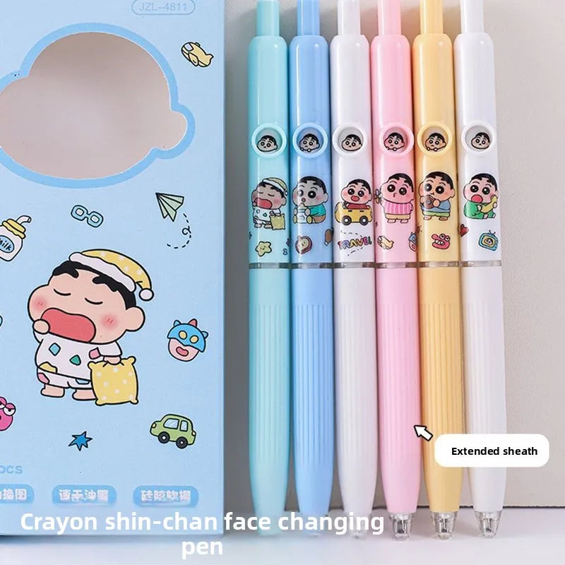 Cute Cartoon Shin-chan Gel Pen - Retractable Kawaii Stationery for Students