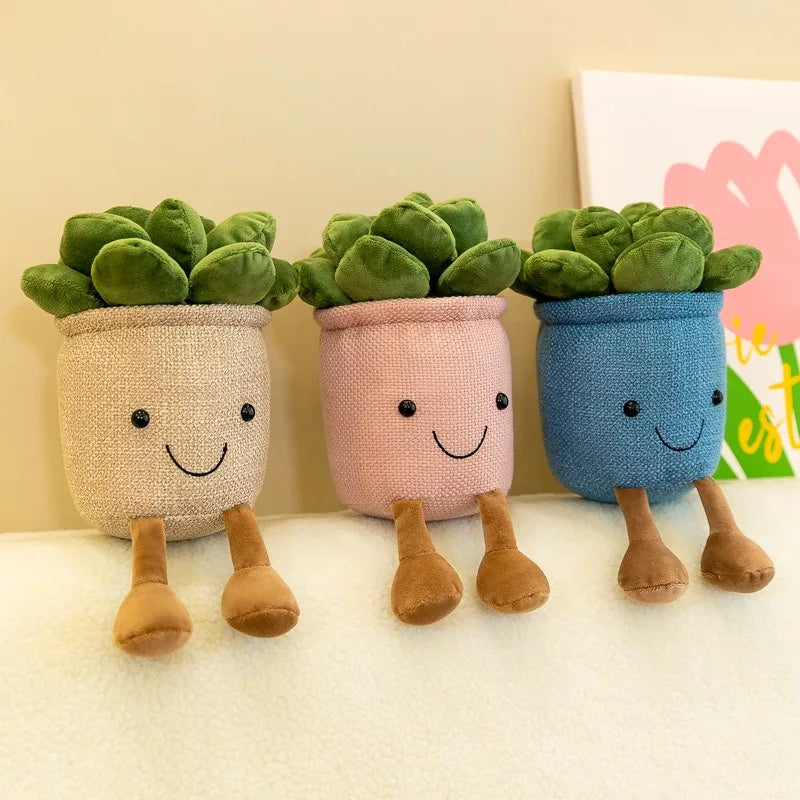 Creative Simulation Plants Succulent Plush Greenery Ornaments for Home Decor