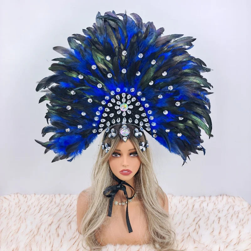 Carnival-Themed Feather Headdresses for Costumes & Party Hats