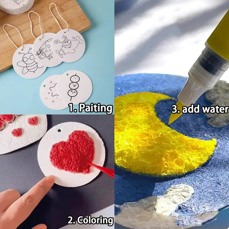 3D Puffy Foam Texture Art Paper Set for Kids DIY Craft and Painting