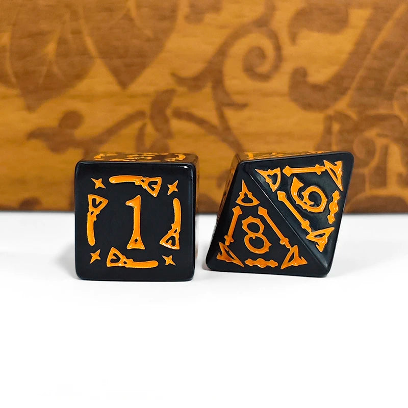 Halloween Dice Set 7pcs for DND RPG Tabletop Games D20 D12 D10 D8 D6 D4 Accessories