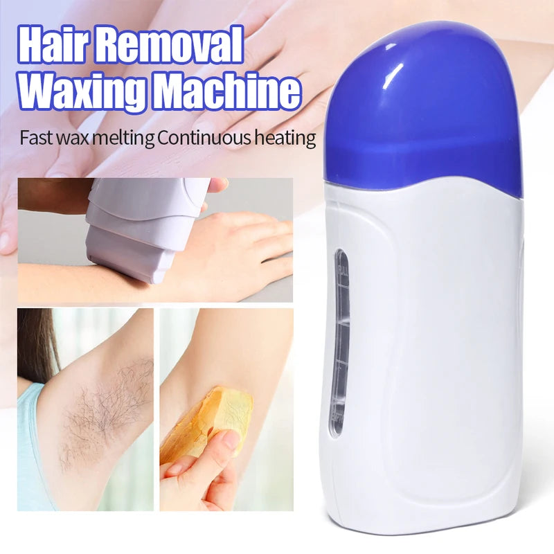 Wax Heating Device for Hair Removal, Portable Wax Warmer with Roller - Whole Body Use