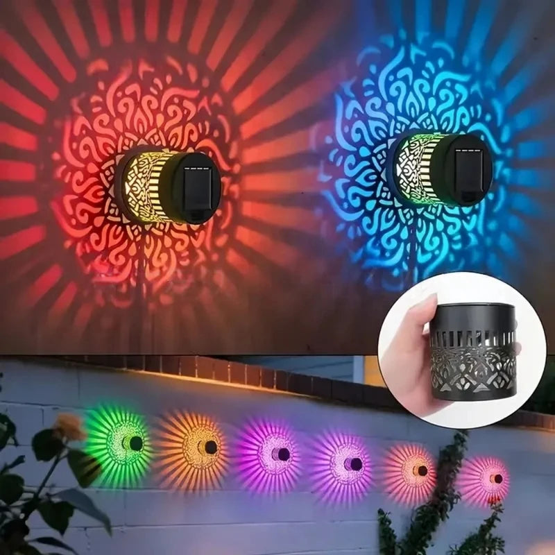 Decorative Solar Mandala Lights for Outdoor Garden Patio Wall Deck Yard