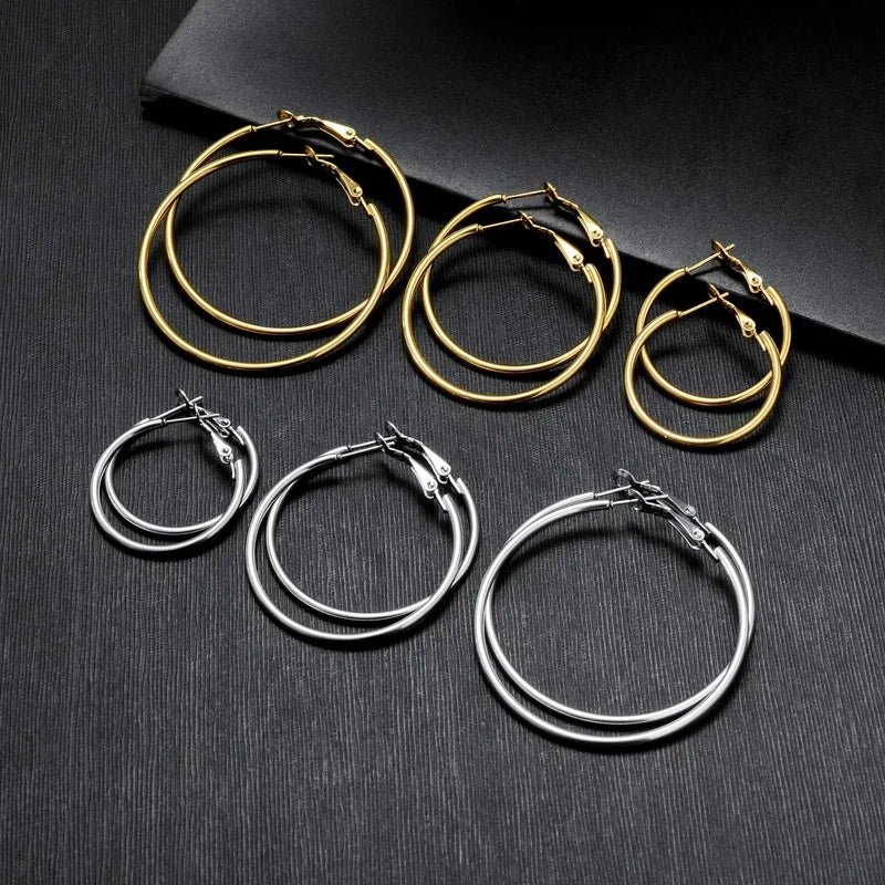 Lightweight Hoop Earrings Set for Women - Hypoallergenic & Stylish Jewelry