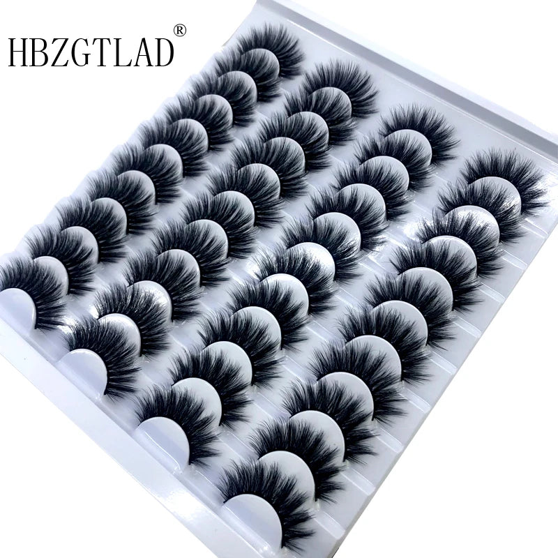 16/20 Pairs of 100% Mink False Eyelashes - Natural & Dramatic Lengthening