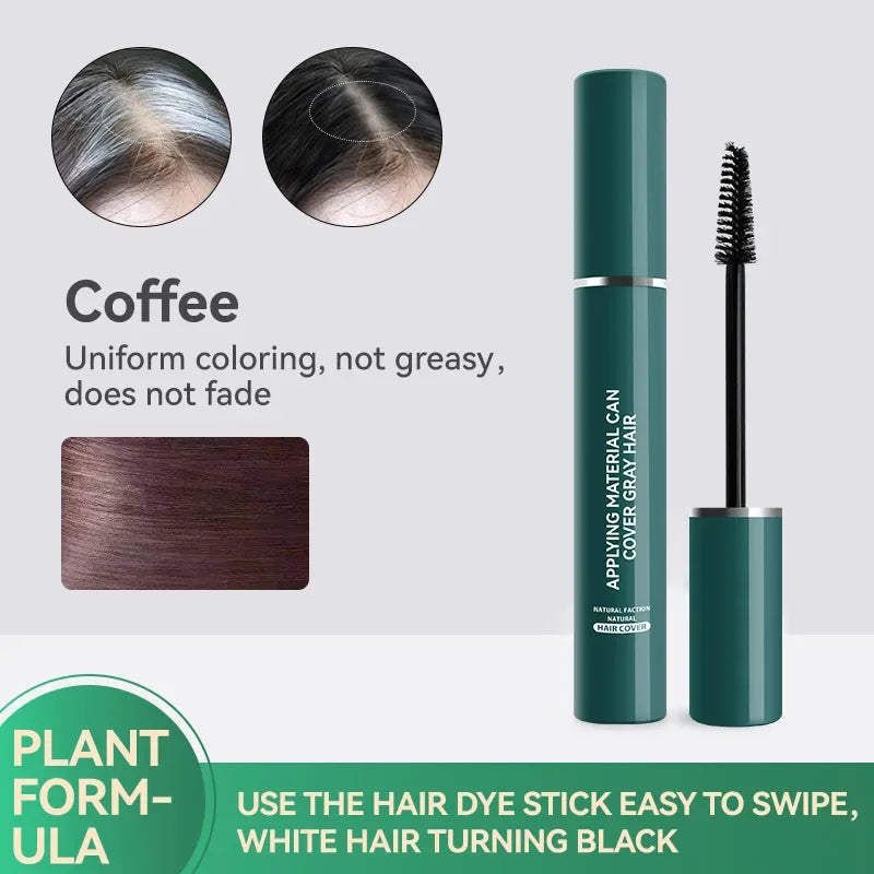Long Lasting Washable Hair Dye Stick - Quick Gray Coverage, Non-Toxic