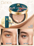 Catkin Full Coverage Cushion Foundation with Refill - Sheer Satin Finish, Light Beige