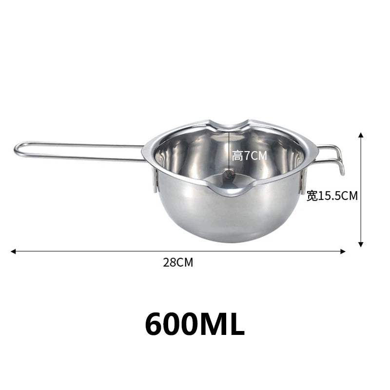 Stainless Steel Candle & Soap Melting Pot with Long Handle - Handmade Craft Supplies