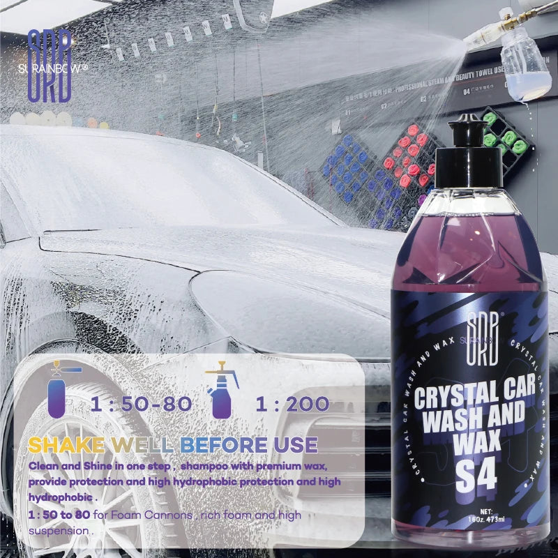 Ceramic Car Shampoo with Hydrophobic Protection - Adds Shine & Enhances Coatings
