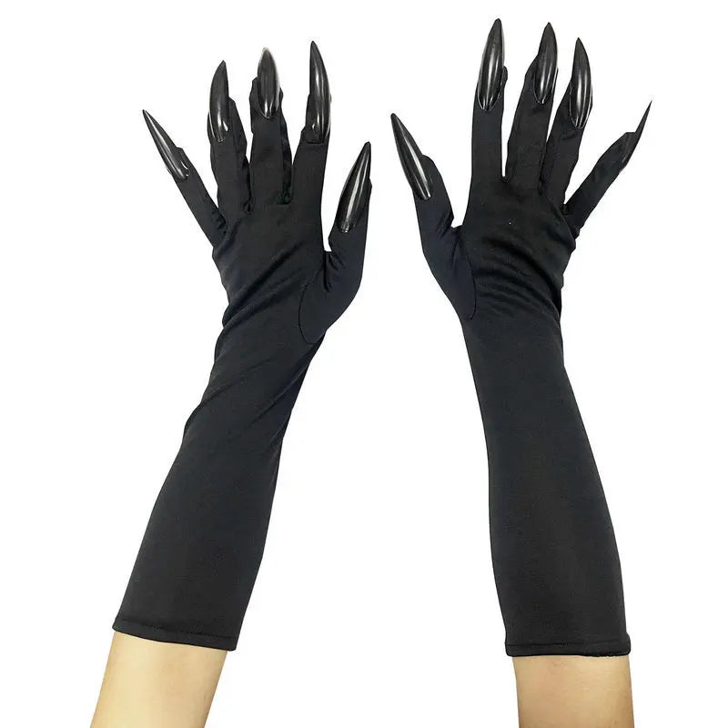 Halloween Ghost Claw Gloves with Long Nails Cosplay Funny Costume Accessories