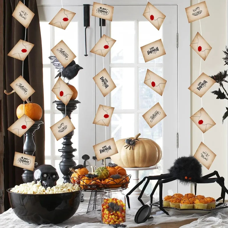 Halloween Acceptance Letter Banner – 80 Greeting Cards for Party Decor & Invitations