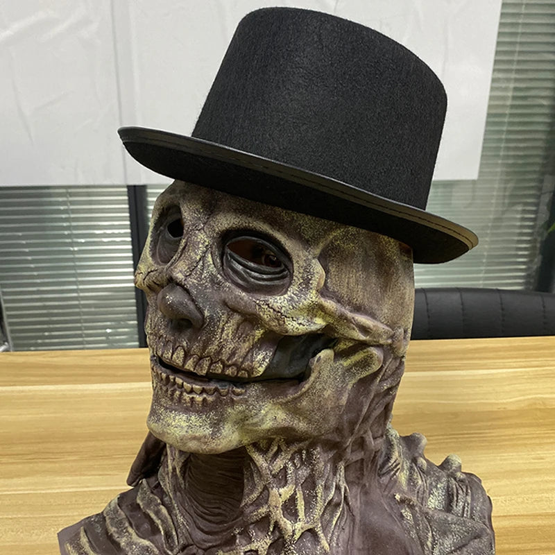 Halloween Latex Skeleton Mask Full Face Skull Helmet Party Costume Accessory