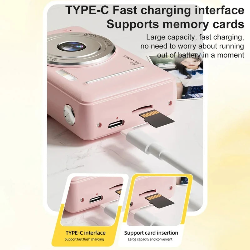 4K Digital Camera 50MP HD Vlogging Camera with Autofocus, LED Flash & Dual Screen