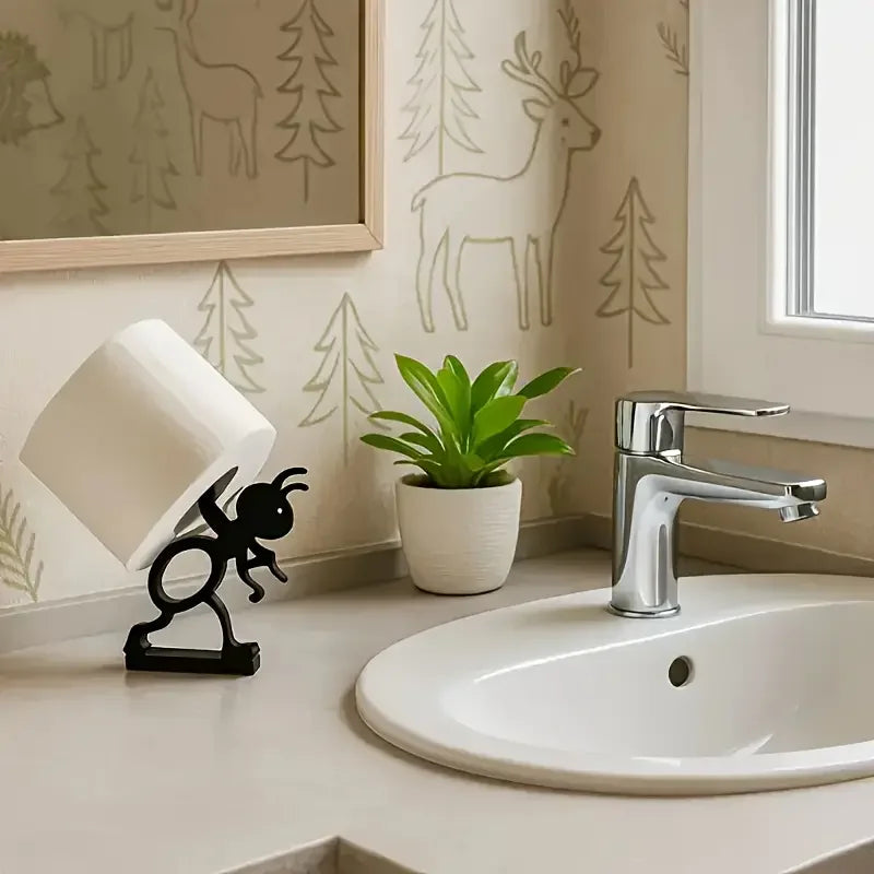 Ant Tissue Holder with Stable Base - Creative Home Decor for Bathroom, Living Room, Bedroom