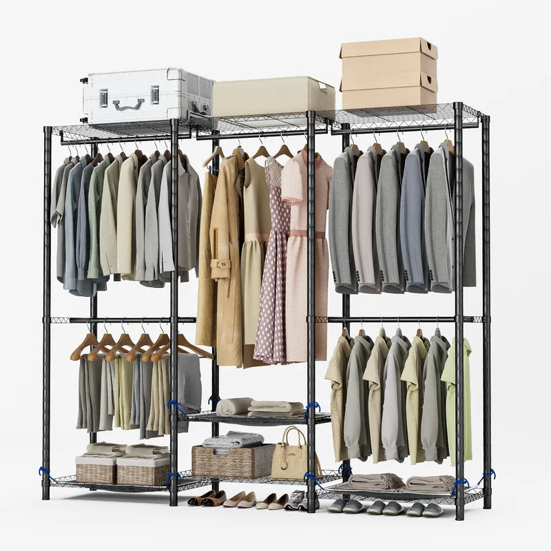 Heavy Duty Portable Clothes Rack with 960 lb Capacity — Wardrobe & Garment Organizer