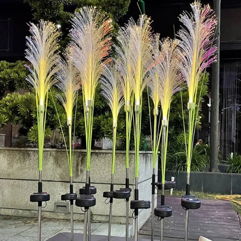 LED Solar Reed Garden Lamp Outdoor Waterproof Yard Path Light Christmas Decor