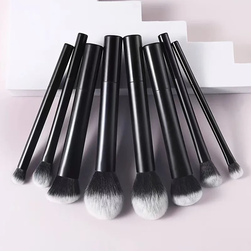 8-Piece Makeup Brush Set with Synthetic Bristles for Foundation, Blush & Eyeshadow
