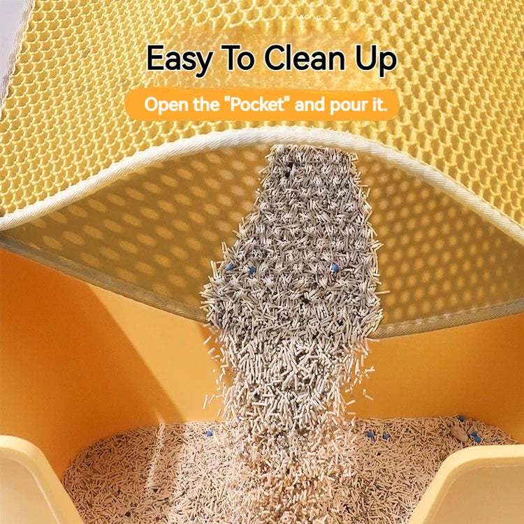 Cat Litter Mat Double Layer Anti-Scatter Trapping Pad Floor Protector