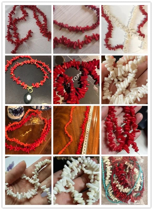 Natural Stone Coral Beads for Jewelry Making Irregular Shape Loose Beads DIY Necklace Bracelet Crafting