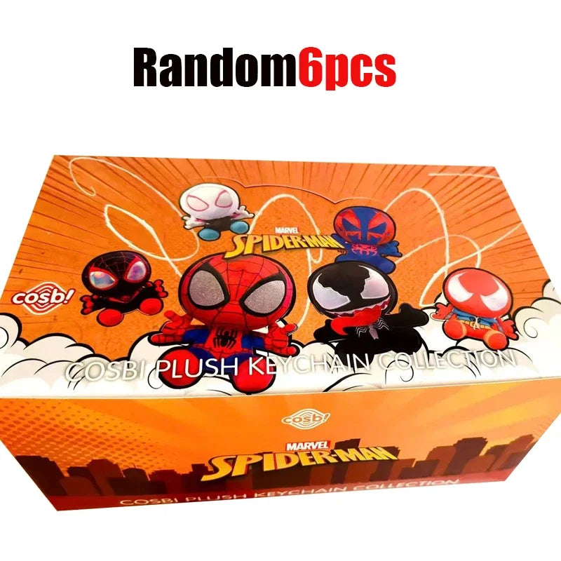 Anime Plush Blind Box Figurines Backpack Pendants - Spider Man Series Gift for Boys
