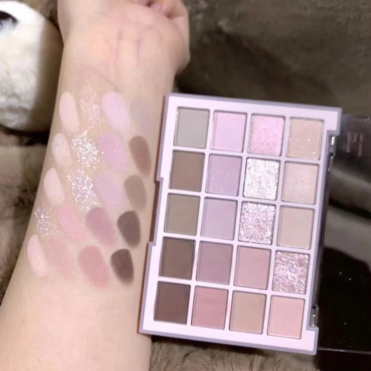 Colorful Korean Eyeshadow Palette - Waterproof Long Lasting Matte & Glitter Shades
