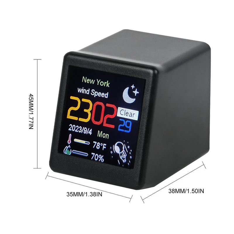 Mini Wifi Weather Station Digital Display - Temperature Humidity Clock