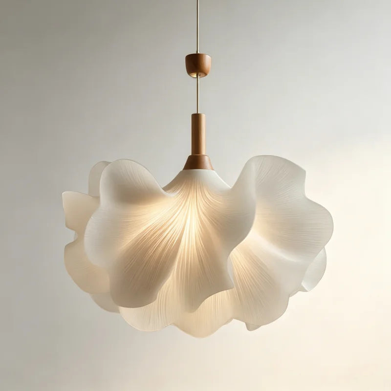 Acrylic Petal Pendant Light Retro Japanese Style Romantic Living Room Fixture