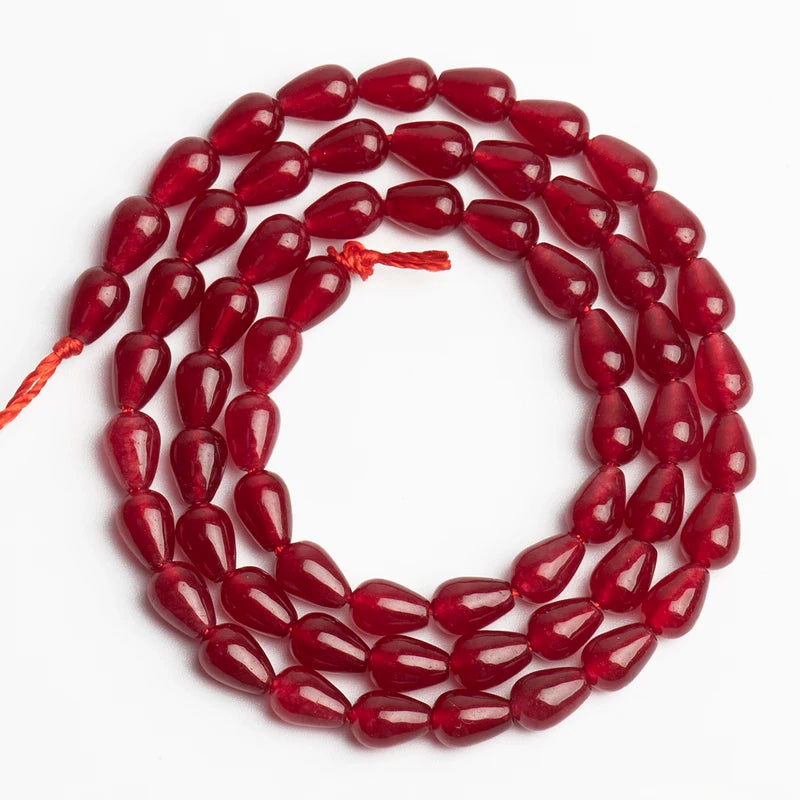 Waterdrop Shape Beads for Jewelry Making – Chalcedony 6x4mm, 7x5mm, 9x6mm, Multiple Colors