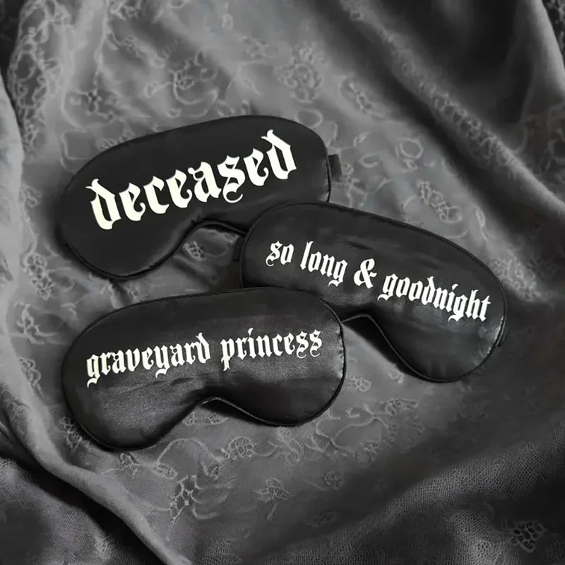 Gothic Spooky Eye Masks for Halloween Party & Sleep - Silk Sleep Mask