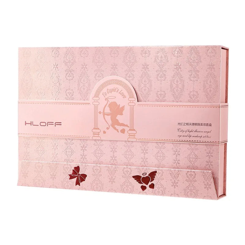 Vegan Makeup Gift Set - Eyeshadow Palette & Lipstick Full Face Beauty Kit for Valentine’s Day