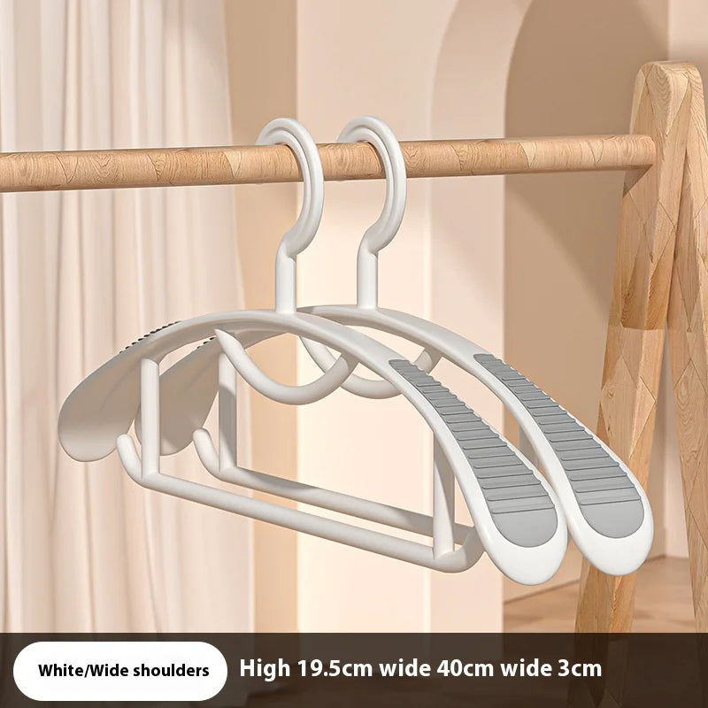 Non-slip Household Hanger with Wide Shoulders and Bright Colors for Clothes Organization