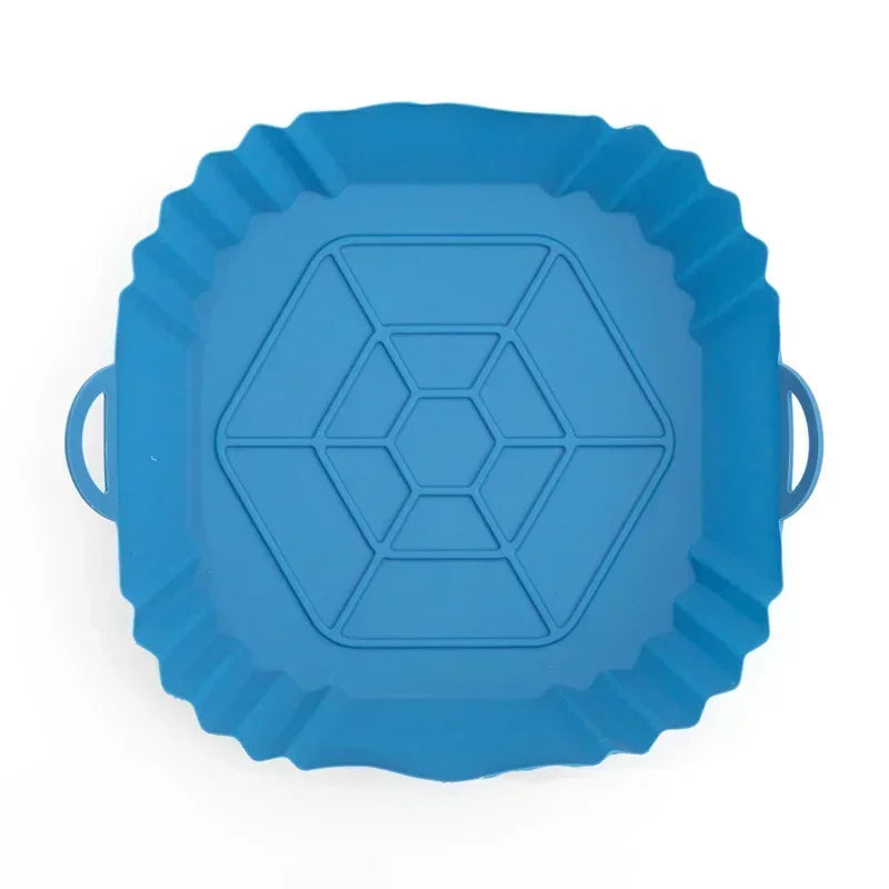 Silicone Air Fryer Basket Reusable Non-Stick Pan for Baking & Cooking