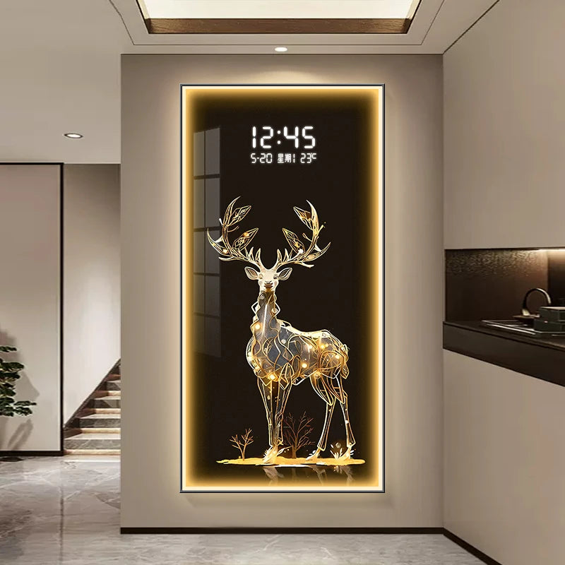 Modern LED Wall Clock for Living Room Bedroom and Hallway Decor