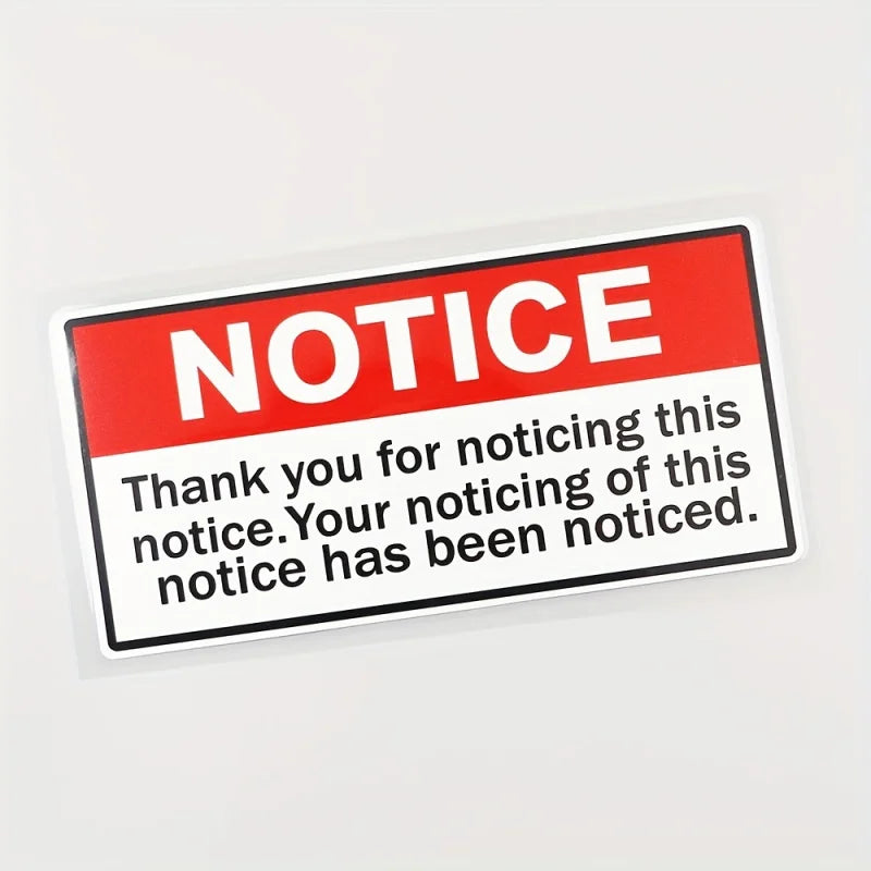 Car Scratch Sticker Decal - Warning, Funny, Tool Notification PVC Vehicle Sticker