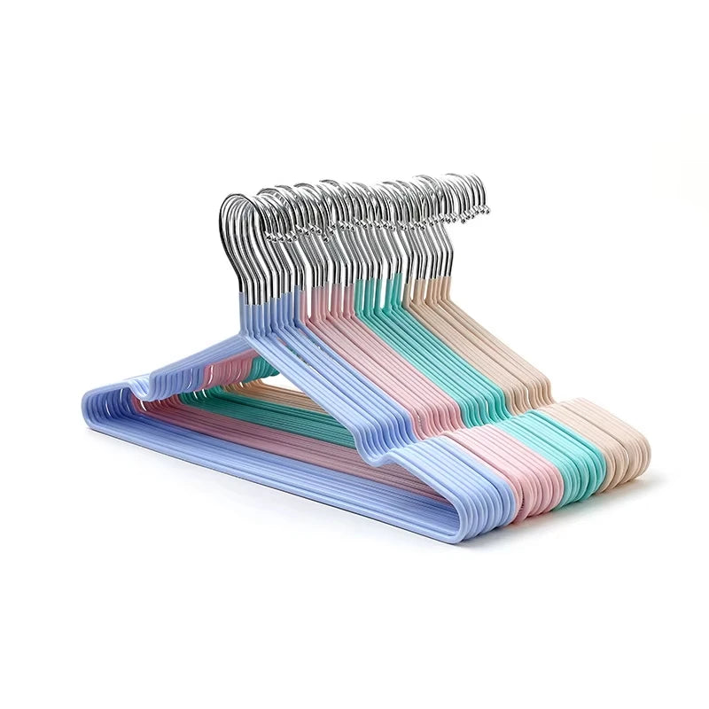 10Pcs Metal Traceless No-Slip Clothes Hangers for Closet Organization