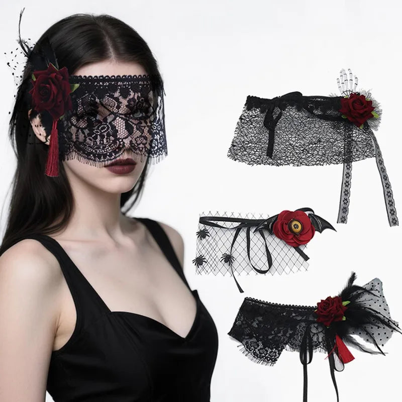 Retro Lace Princess Eye Mask Costume Accessory for Halloween & Masquerade