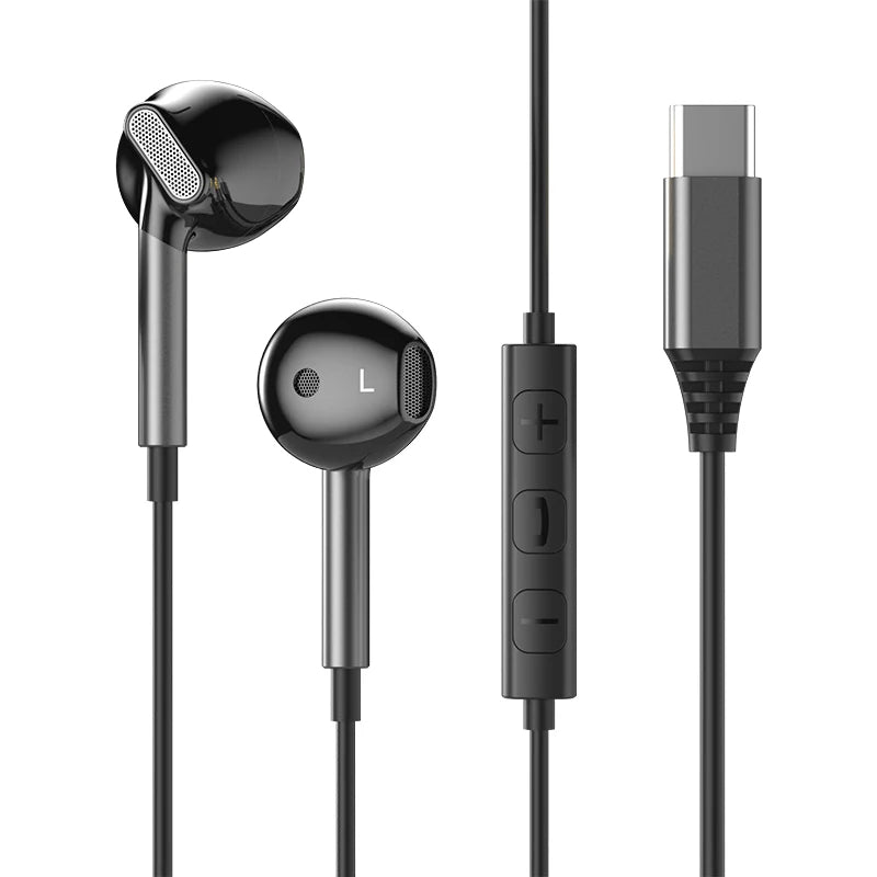 Wired Earphones for Samsung Galaxy with HiFi Sound & Mic - Type C & 3.5mm