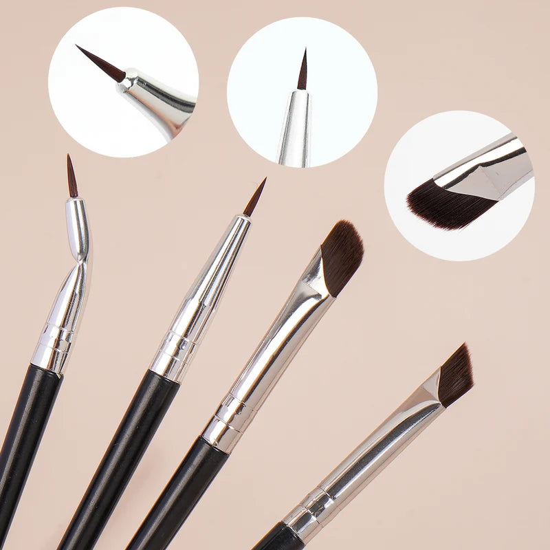 Professional 4-Piece Eye Makeup Brush Set for Eyeshadow Eyebrow & Eyeliner