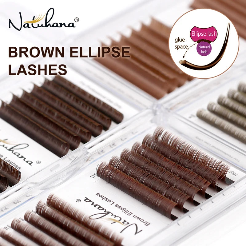 Ellipse Flat Eyelash Extensions - Soft, Lightweight, Dense Natural Look