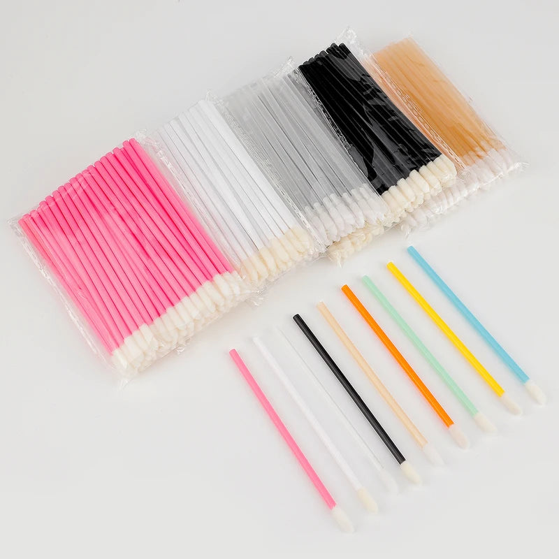 Disposable Lip Brush Set - 50/1000 Pcs Makeup Applicators for Lipstick & Gloss