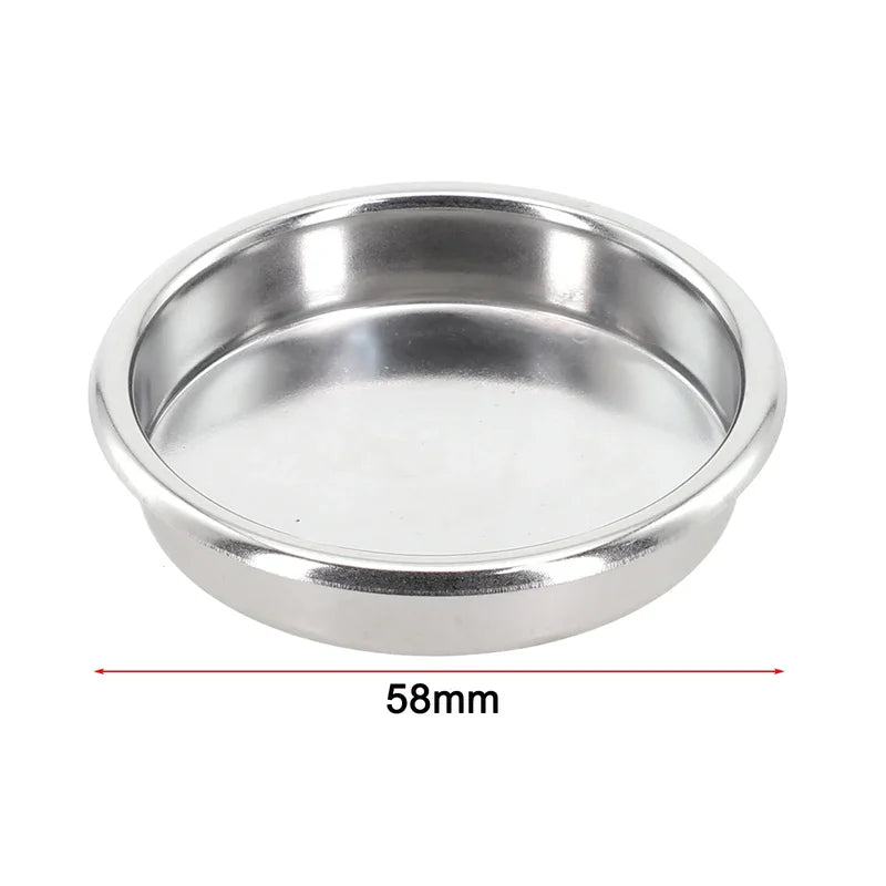 Coffee Blind Filter Basket 51/58mm Stainless Steel Non-Pressurized for Semi-Automatic Espresso Machines