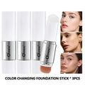 Temperature Changing Foundation Stick for Flawless Matte Face Makeup - Waterproof & Long-Lasting
