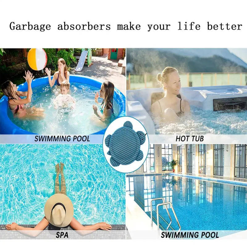 Floating Pool Skimmer for Water Maintenance - Reusable Oil & Scum Absorber Sponge
