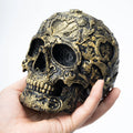 Halloween Skull Tabletop Fireplace Decor - Spooky Plastic Halloween Decoration