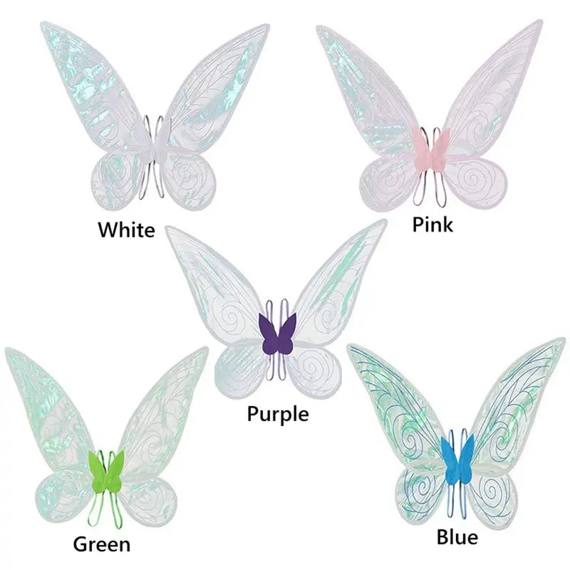 Fairy Wings Costume for Women and Girls Sparkle Butterfly Dress-Up Props