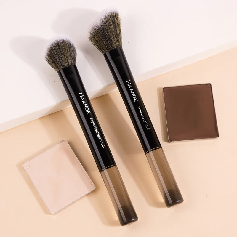 2pcs Makeup Brush Set for Face Foundation Concealer Powder Synthetic Hair