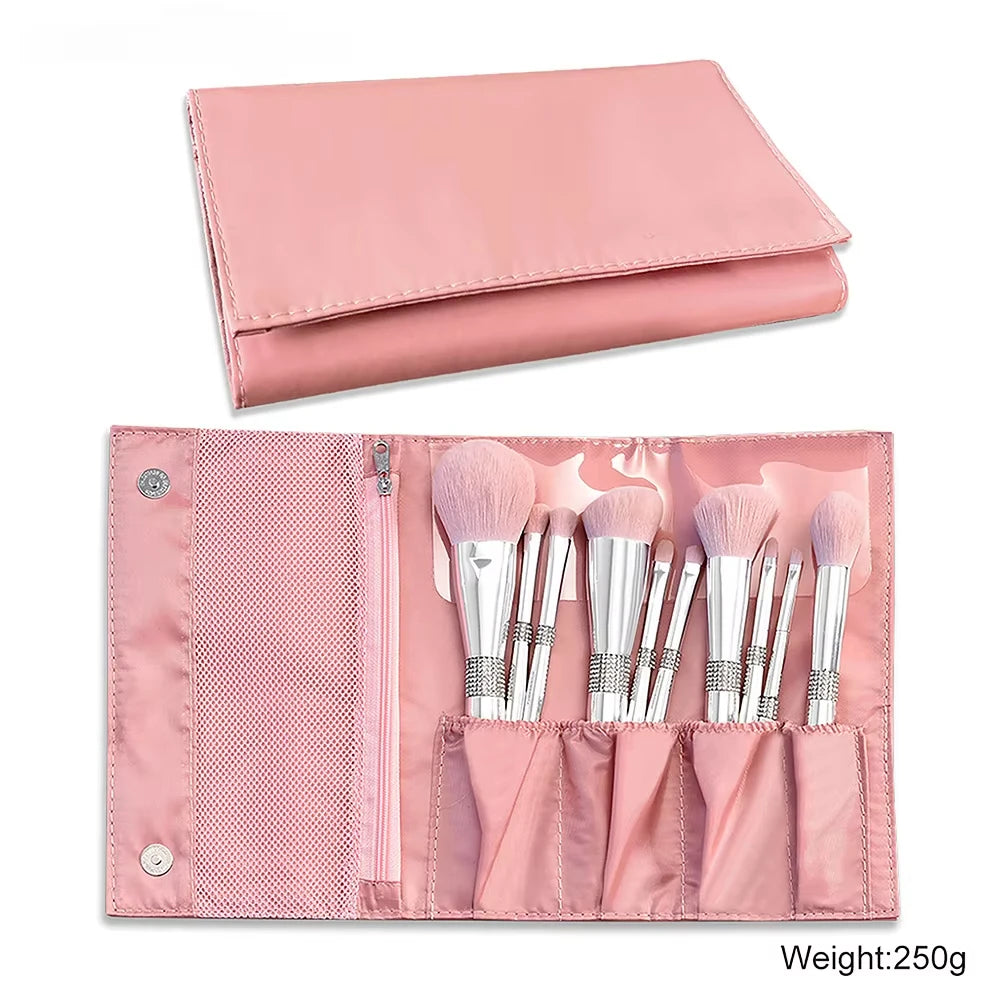 Professional Makeup Brush Set with Soft Eyeshadow, Foundation, Concealer & Blush Brushes - 11 Pcs