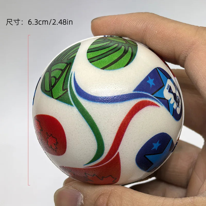 Soccer Stress Ball - 6cm PU Foam Squeeze Toy for Football Fans, Anti-Stress Gift