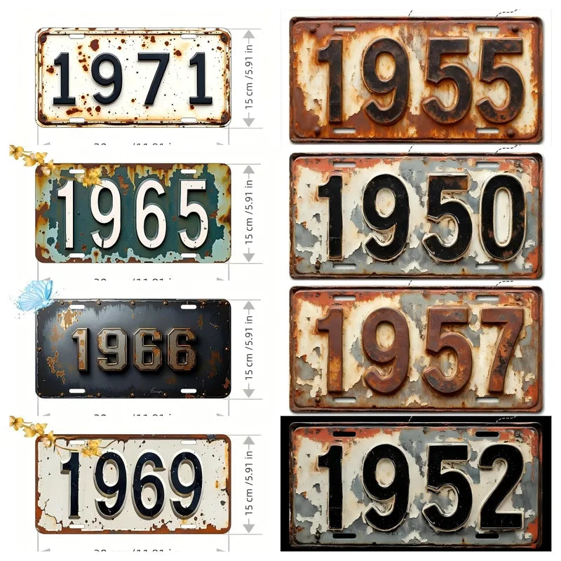 Aluminum License Plate Tag with Polished Metal Finish - Fade-Resistant Car Plate Frame, Easy Install